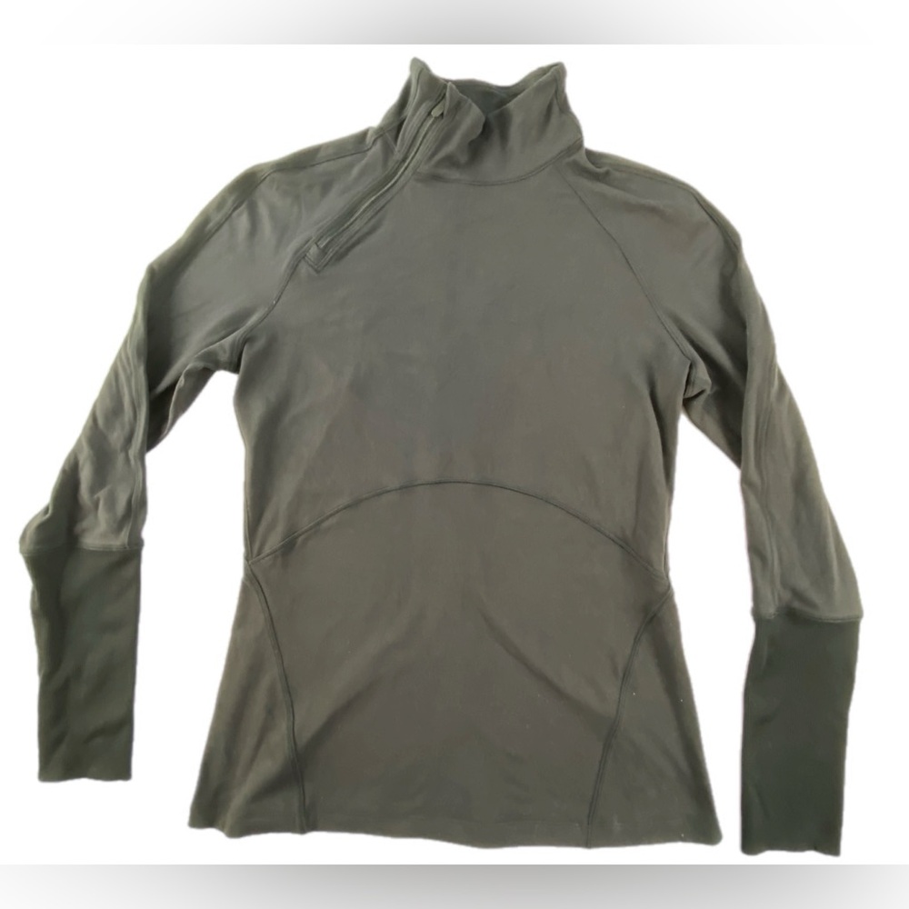 Lululemon Brisk Running 1/2 zip size 8 black EUC - Picture 2 of 8
